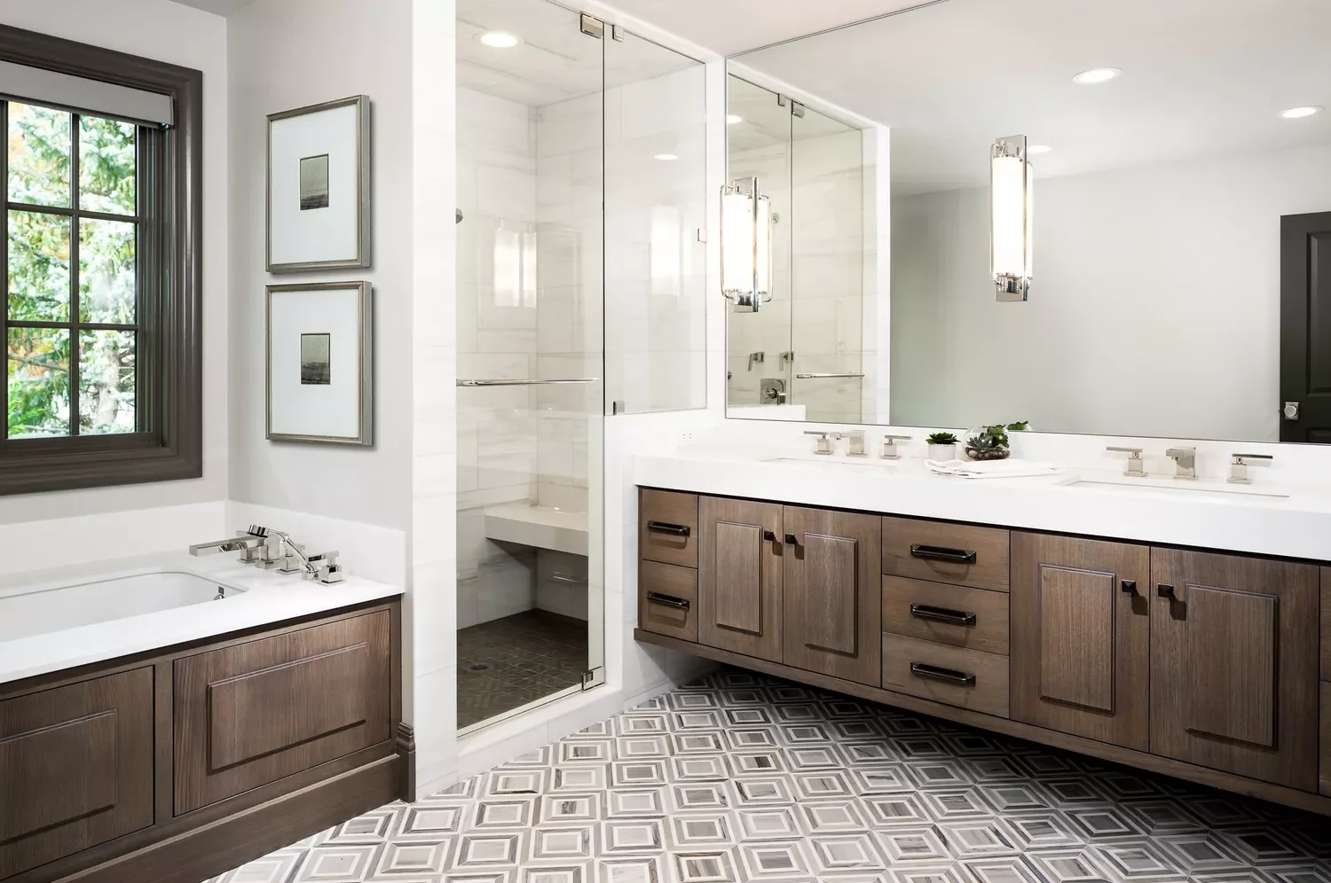 30 Rustic Bathroom Ideas That'll Give You Serious Country Cottage Vibes 16 Go Bold With a Statement Floor