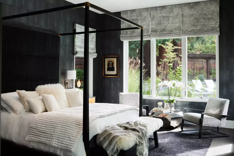 28 Couple-Friendly Bedroom Ideas That Create Perfect Harmony 6 Go Bold with Dramatic Black Walls