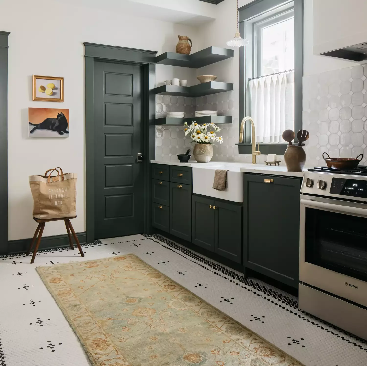 32 Modern Farmhouse Kitchen Ideas That'll Transform Your Cooking Space Go Dark Green