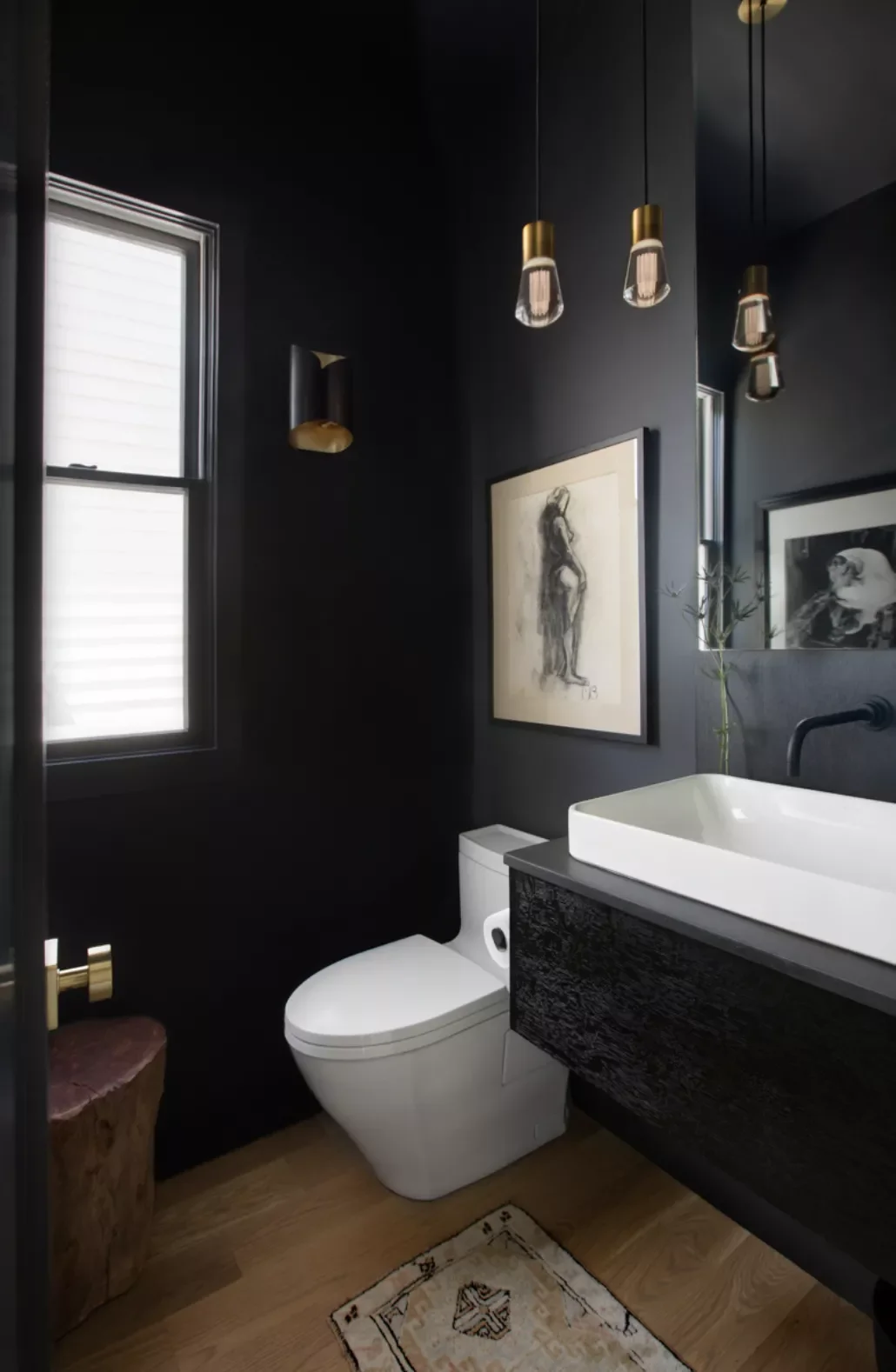 50 Dramatic Dark Bathroom Ideas to Transform Your Space 2 Go Monochrome