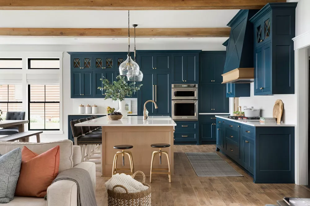 26 Stunning Navy Kitchen Cabinet Ideas That Will Transform Your Space 21 Go Wall to Wall