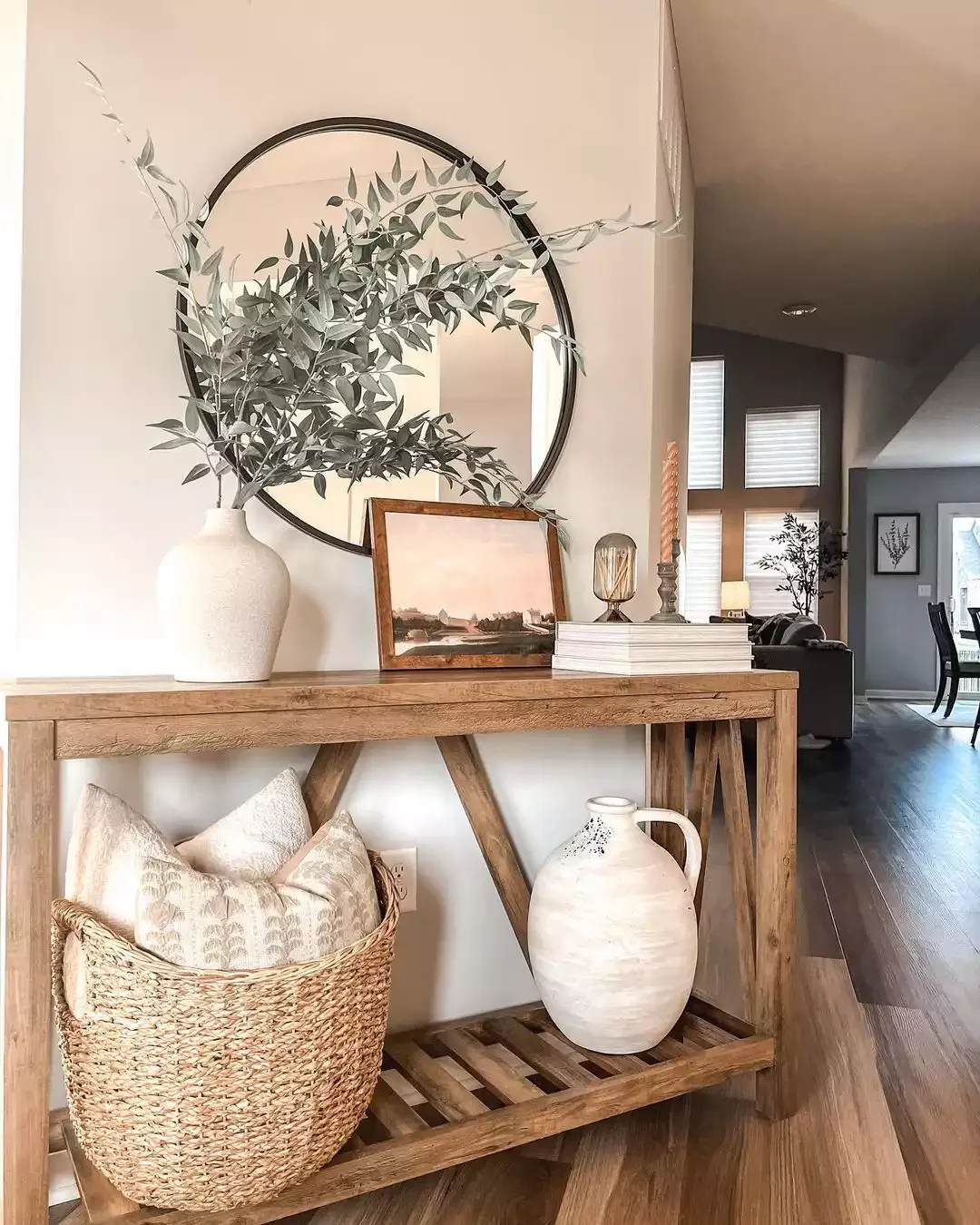 30 Beautiful Modern Farmhouse Entryway Ideas to Create a Stunning First Impression Go With Wood
