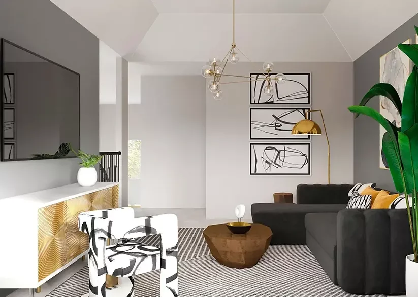 41 Stunning Black Sofa Living Room Ideas That Will Transform Your Space 33 Go for the Gold