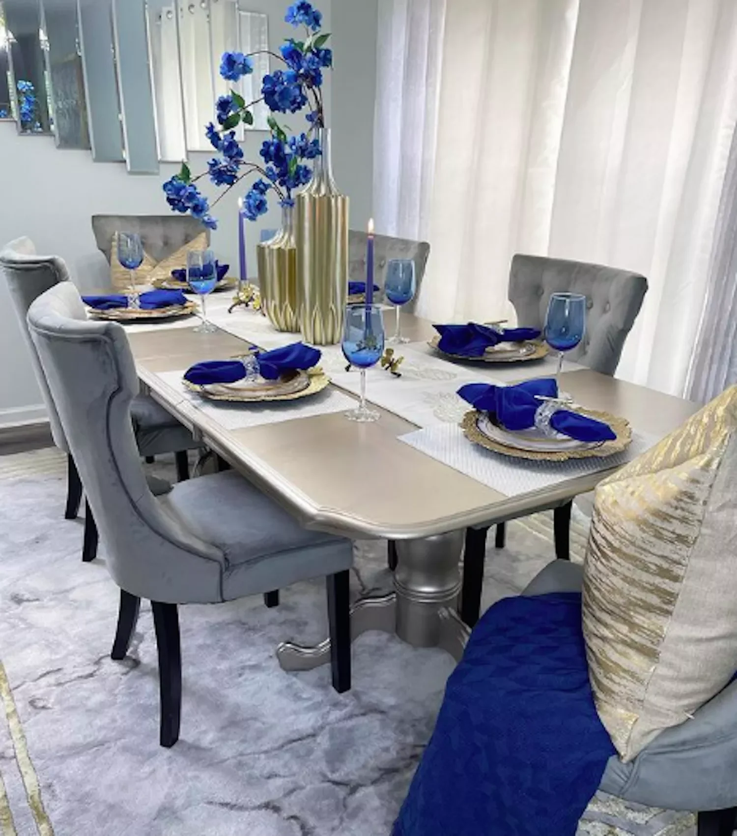 40 Stunning Blue Dining Room Ideas That Will Transform Your Space 10 Going Glam