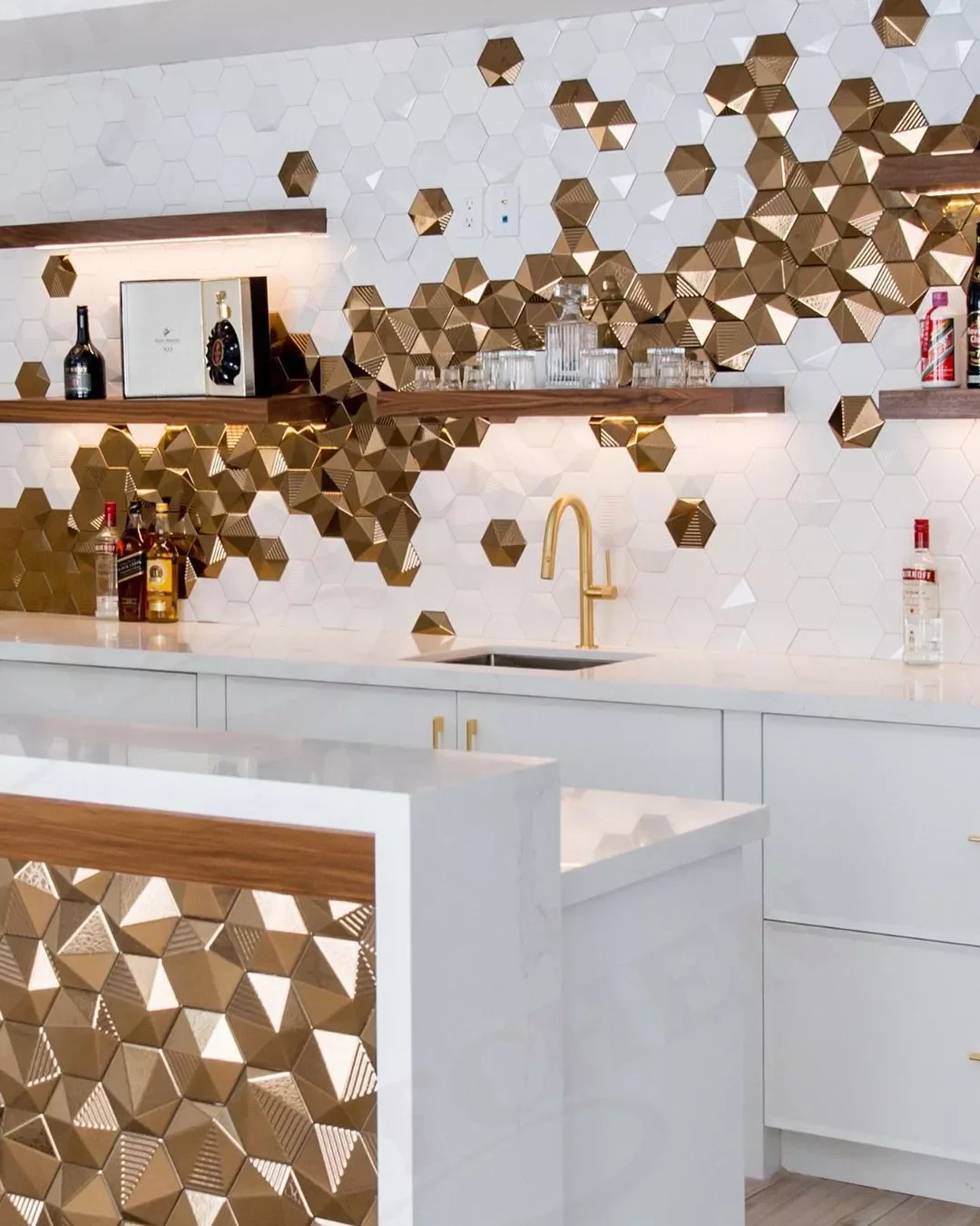 101 Kitchen Island Ideas That Will Transform Your Cooking Space 99 Going for the Gold
