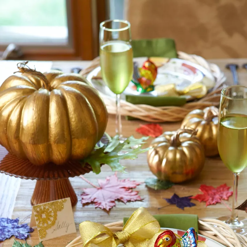 46 Creative Pumpkin Painting Ideas for Fall Home Decor 13 Gold Painted Pumpkins
