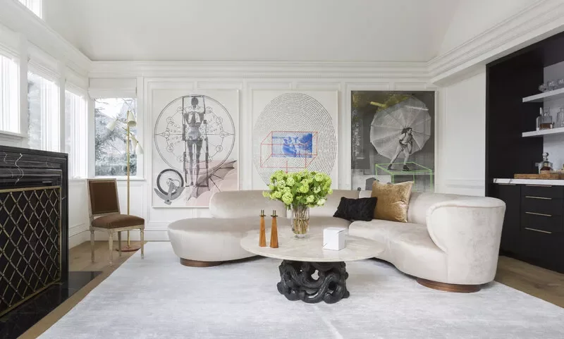35 Bold Black Fireplace Designs That Transform Any Room Into a Stunning Showcase 27 Gold-Toned Fireplace Screen