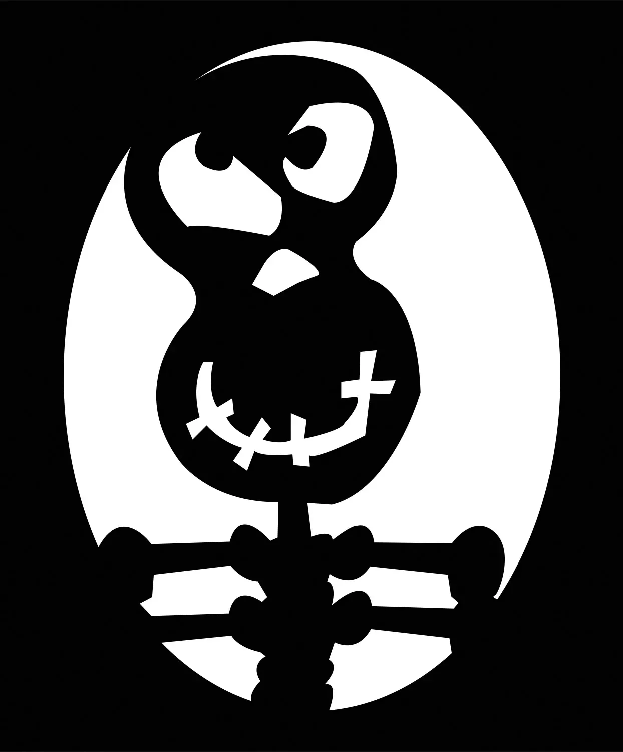 65 Free Pumpkin Carving Templates to Transform Your Porch 33 Goofy Skeleton Pumpkin Carving Stencil