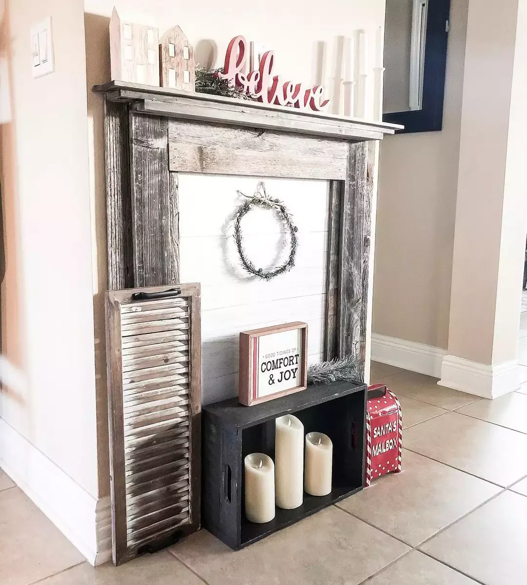 24 Creative Ways to Transform Your Fireplace with Candles 17 Grab a Crate