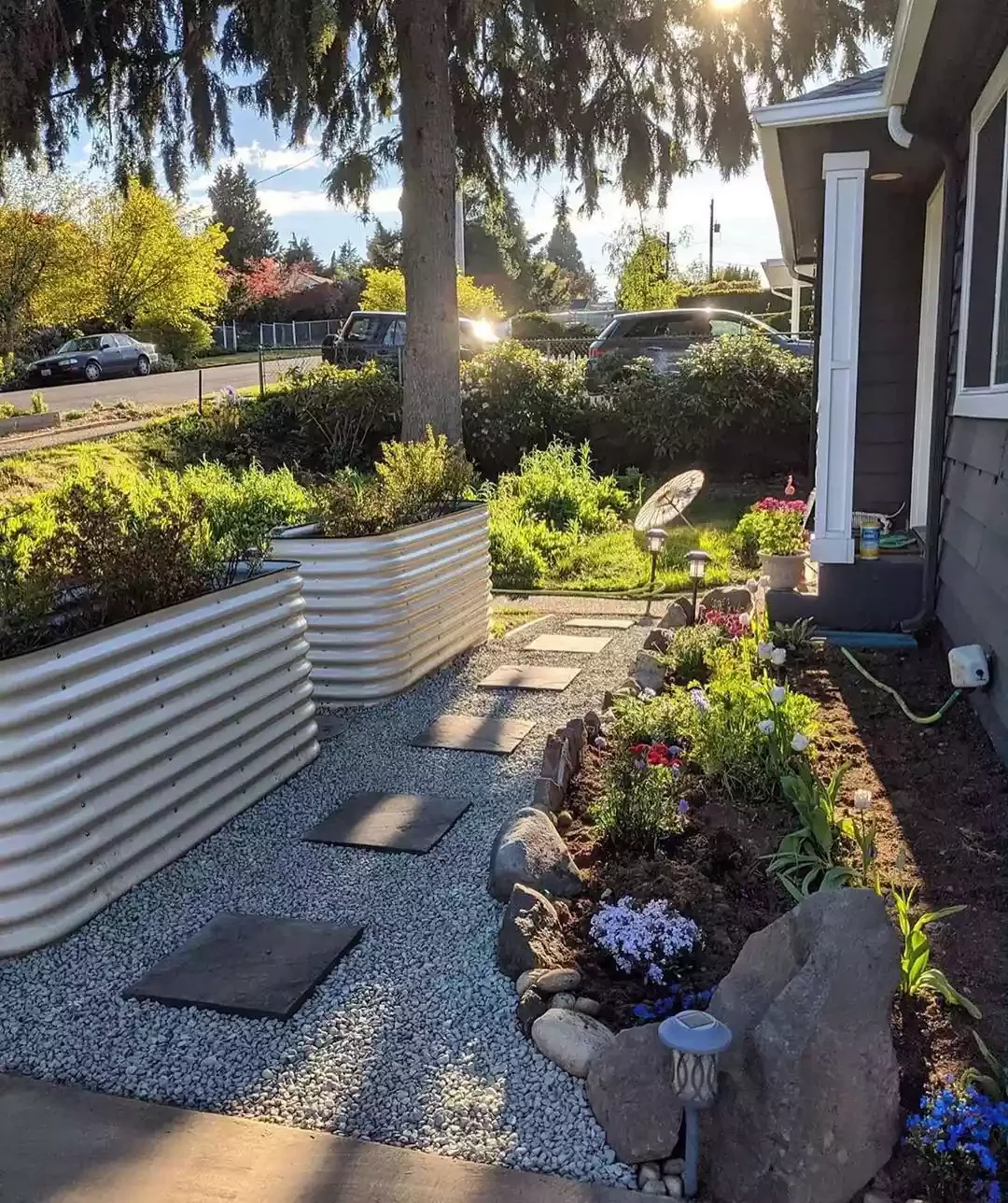 Gravel and Paver Garden Path