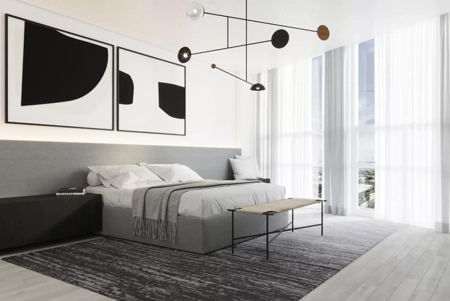 32 Stunning Gray Bedroom Ideas That Will Transform Your Space 28 Gray Bedroom With Large Rug