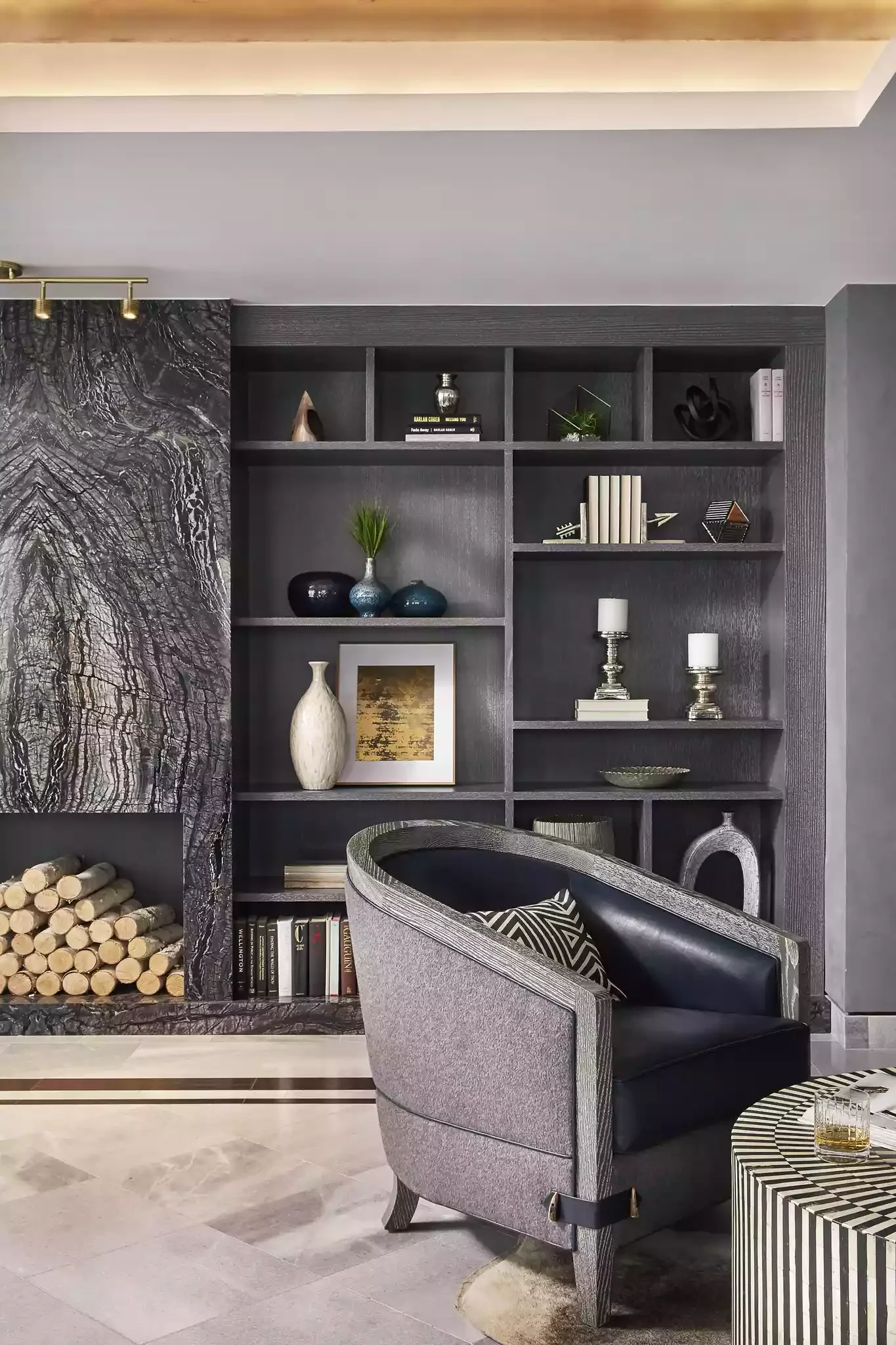 43 Stunning Gray Living Room Ideas That Create the Perfect Serene Haven 31 Gray Built-Ins