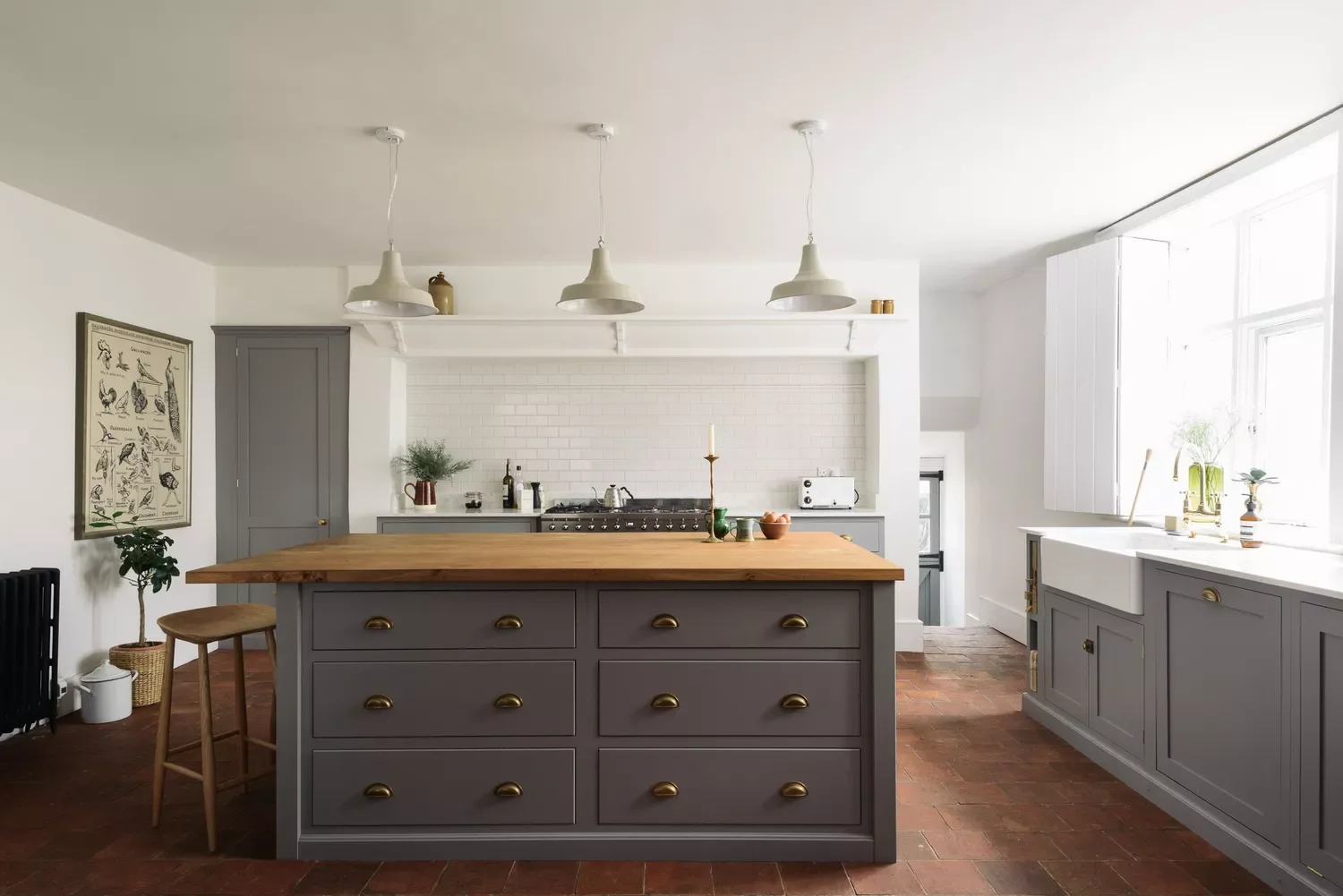 42 Gray Kitchen Ideas That Prove This Neutral Never Goes Out of Style Gray Kitchen Island