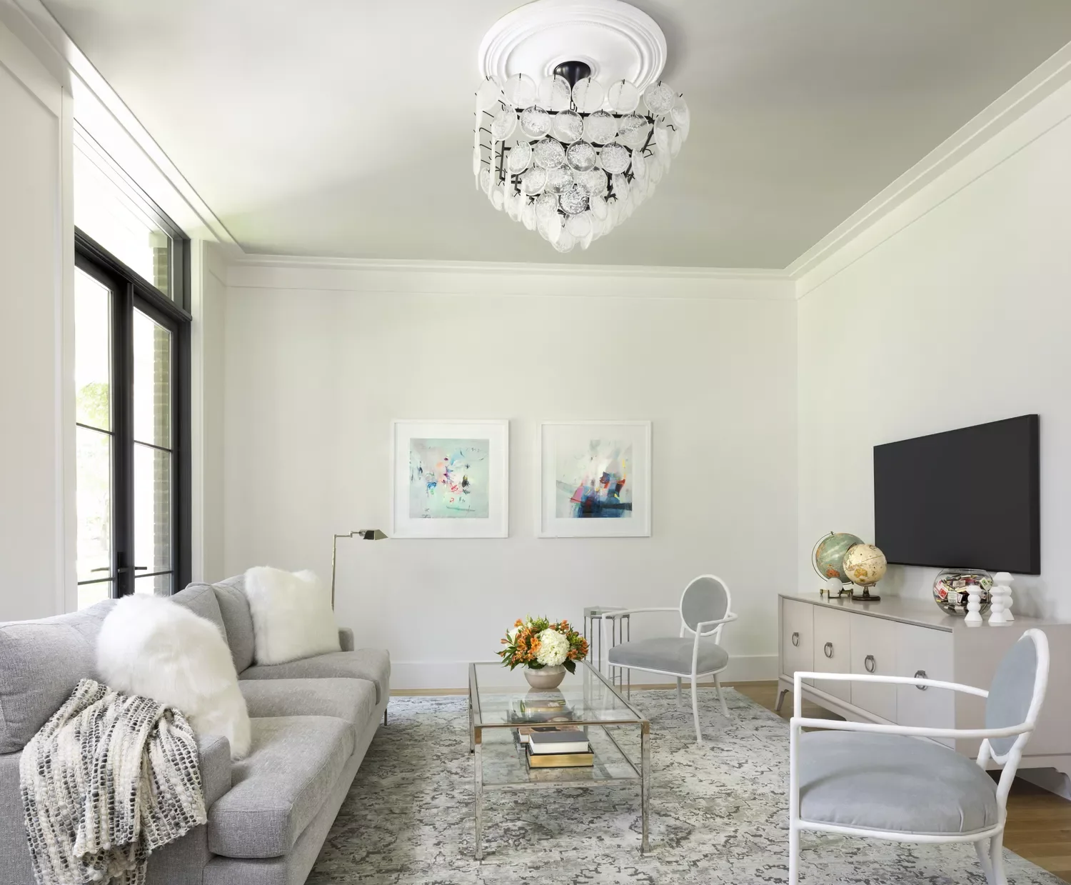 43 Stunning Gray Living Room Ideas That Create the Perfect Serene Haven 28 Gray Painted Ceiling