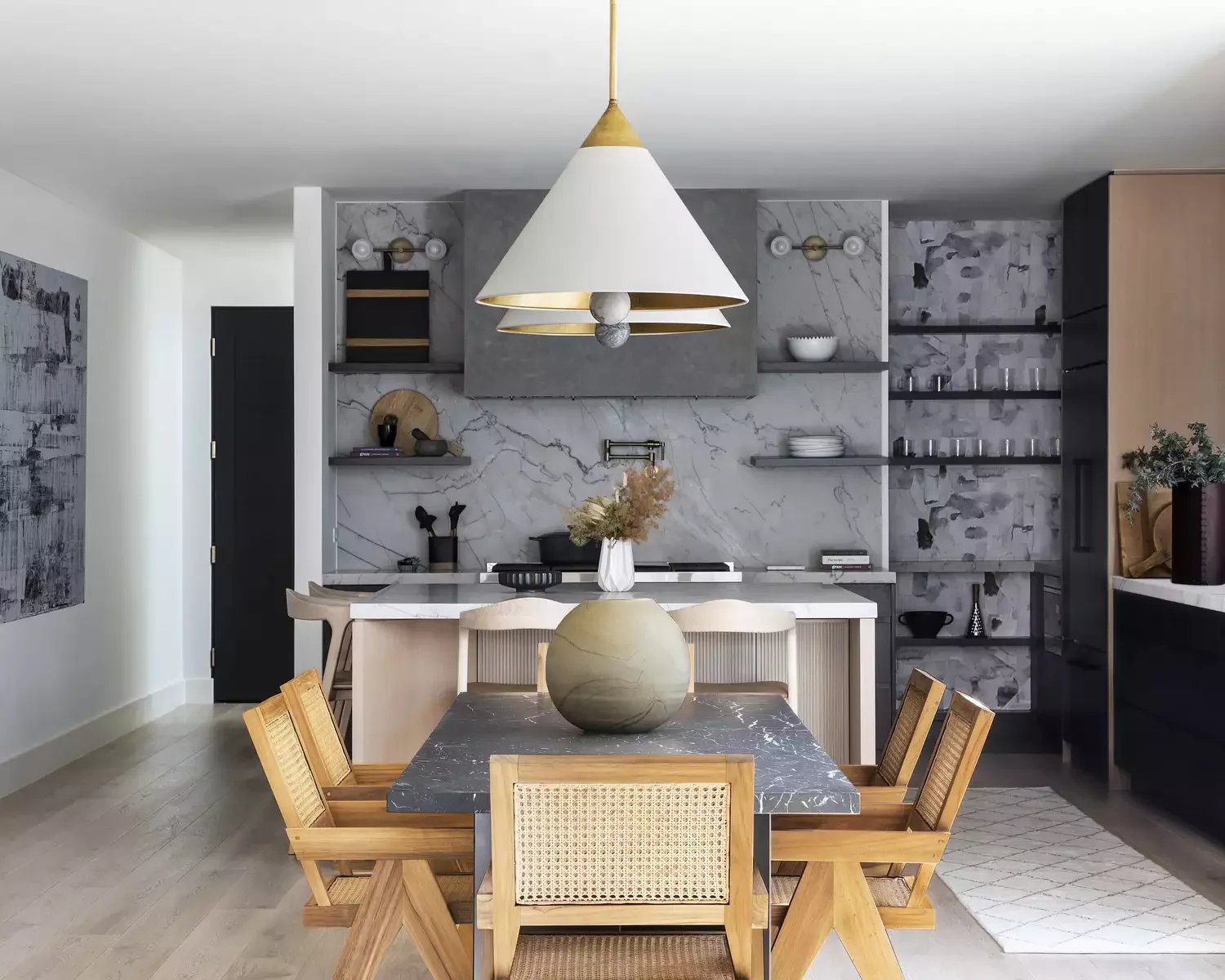 42 Gray Kitchen Ideas That Prove This Neutral Never Goes Out of Style Gray Stone Walls