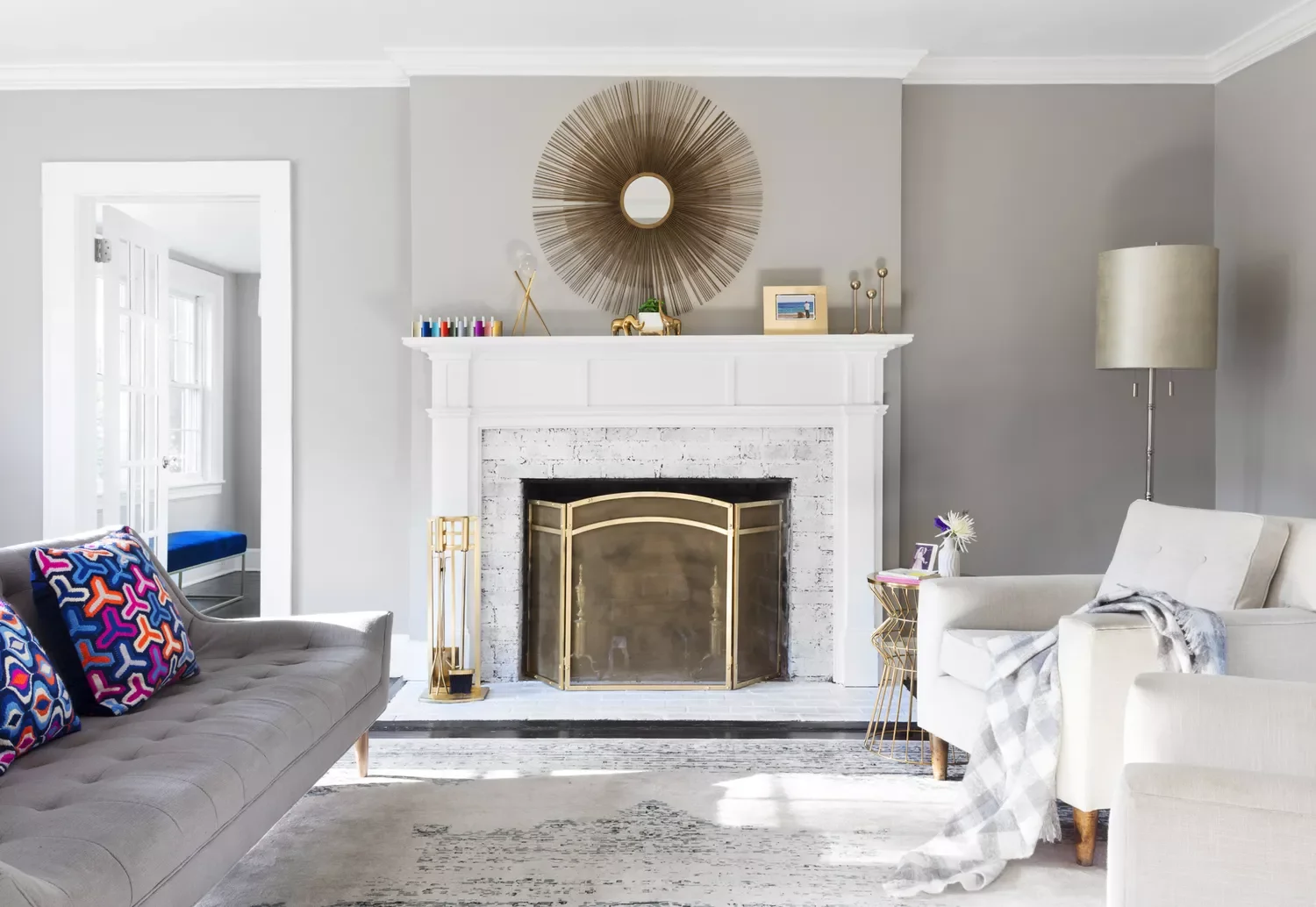 43 Stunning Gray Living Room Ideas That Create the Perfect Serene Haven 34 Gray Walls and Bold Accents