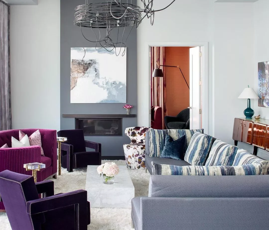 43 Stunning Gray Living Room Ideas That Create the Perfect Serene Haven 5 Gray and Purple