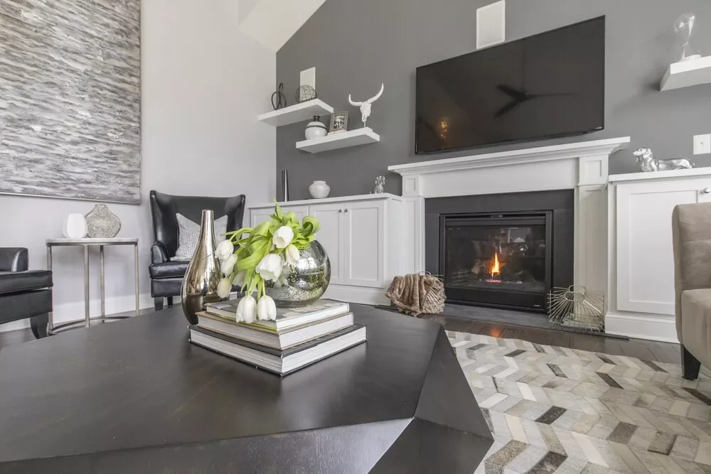 43 Stunning Gray Living Room Ideas That Create the Perfect Serene Haven 40 Gray and White Accent Wall