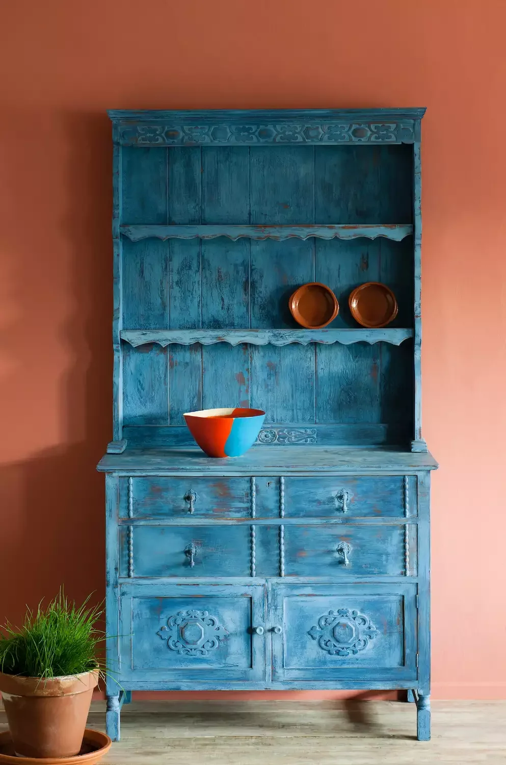 36 Stunning Painted Dresser Ideas That'll Transform Your Home's Style Grecian Blue Dresser