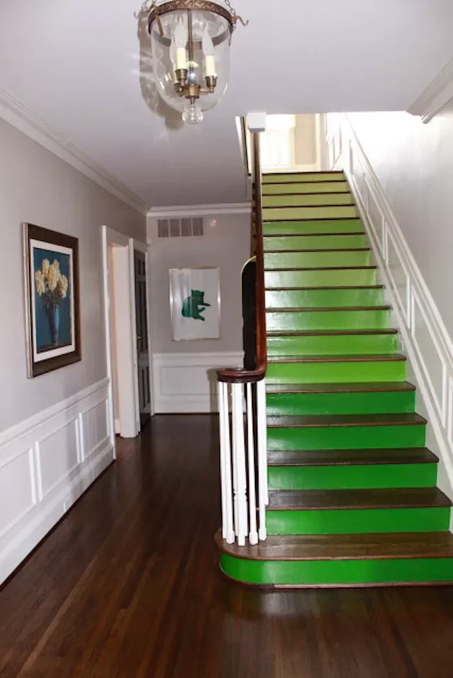 21 Creative Painted Stair Ideas That Will Transform Your Home 13 Green Galore