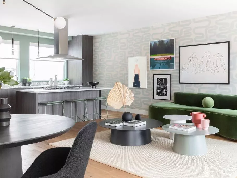 39 Green Kitchen Design Ideas That Never Go Out of Style Green an Open-Concept Space