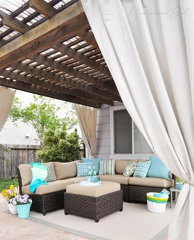 26 Creative DIY Backyard Shade Solutions on a Budget 24 Grommet Outdoor Curtains