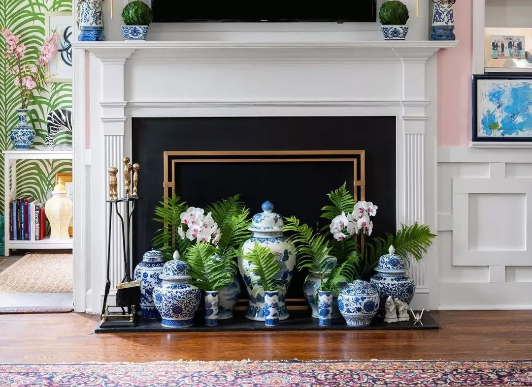 25 Creative Faux Fireplace Ideas to Transform Any Room 12 Group Your Ginger Jars