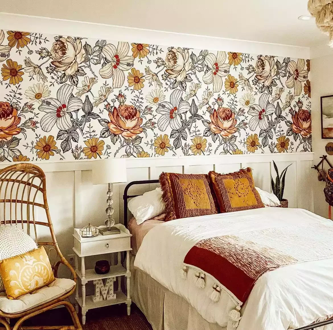 15 Board and Batten Accent Walls That Transform Any Room With Instant Texture 5 Half Wall Board and Batten with Wallpaper