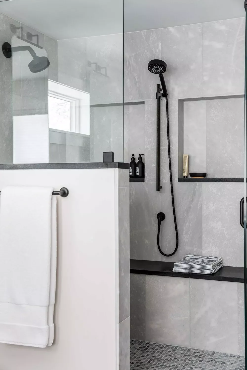 102 Stunning Bathroom Design Ideas That Will Transform Your Space Half-Wall Shower