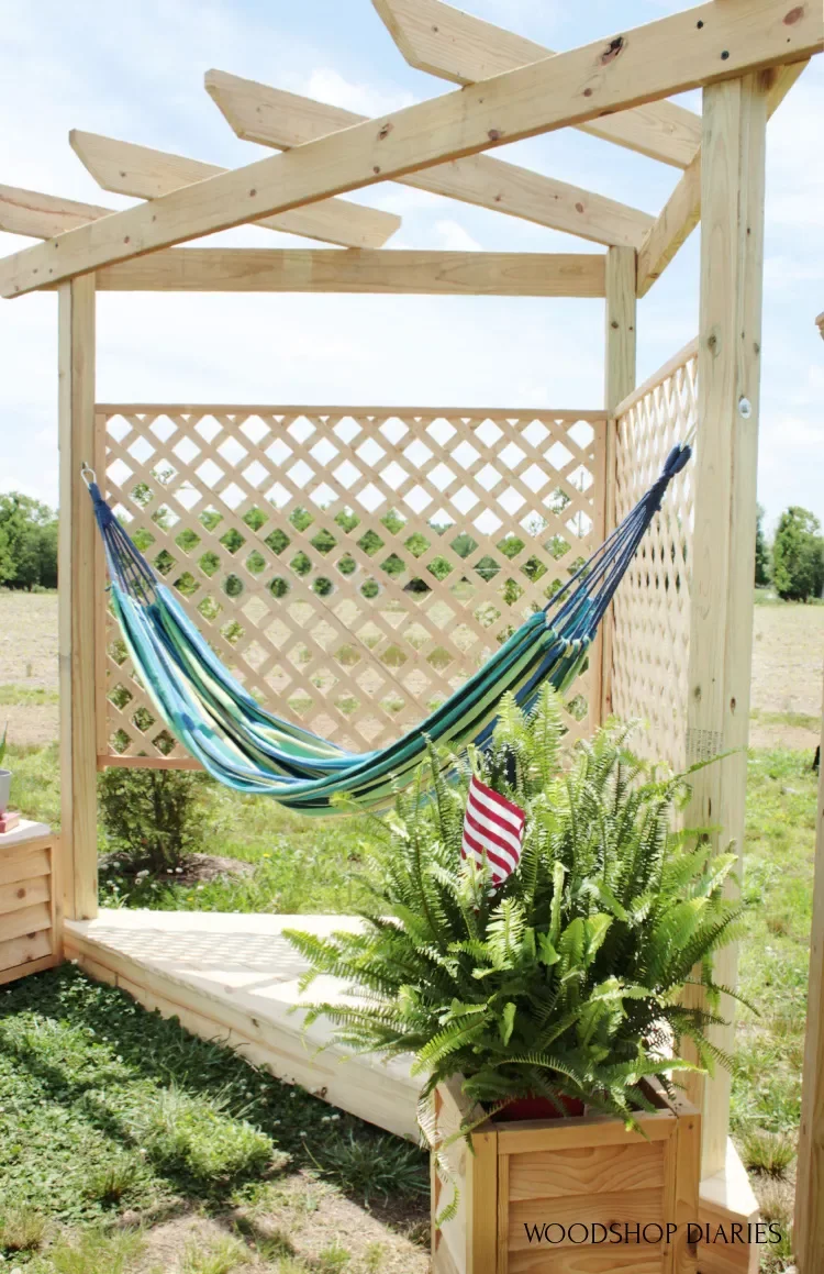26 Creative DIY Backyard Shade Solutions on a Budget 20 Hammock Stand With Floating Deck