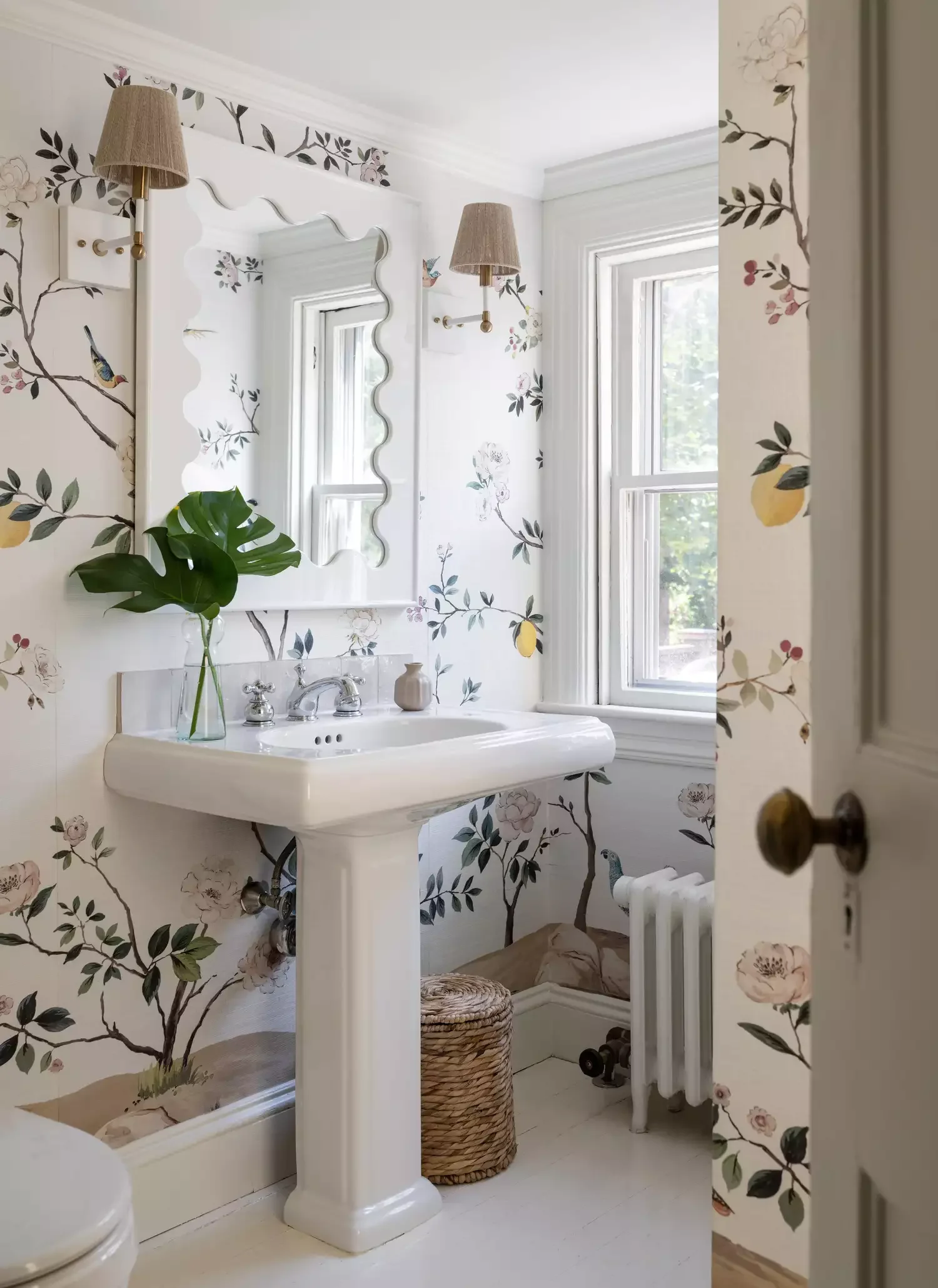 39 Stunning Bathroom Wallpaper Ideas That Will Transform Your Space 13 Hand-Painted Wallpaper