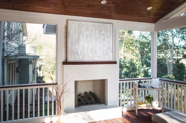 62 Stunning Screen Porch Ideas to Create the Perfect Indoor-Outdoor Retreat Hang Art on Porch Walls