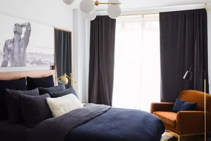 52 Clever Small Bedroom Ideas That Maximize Every Square Inch 18 Hang Black-Out Curtains