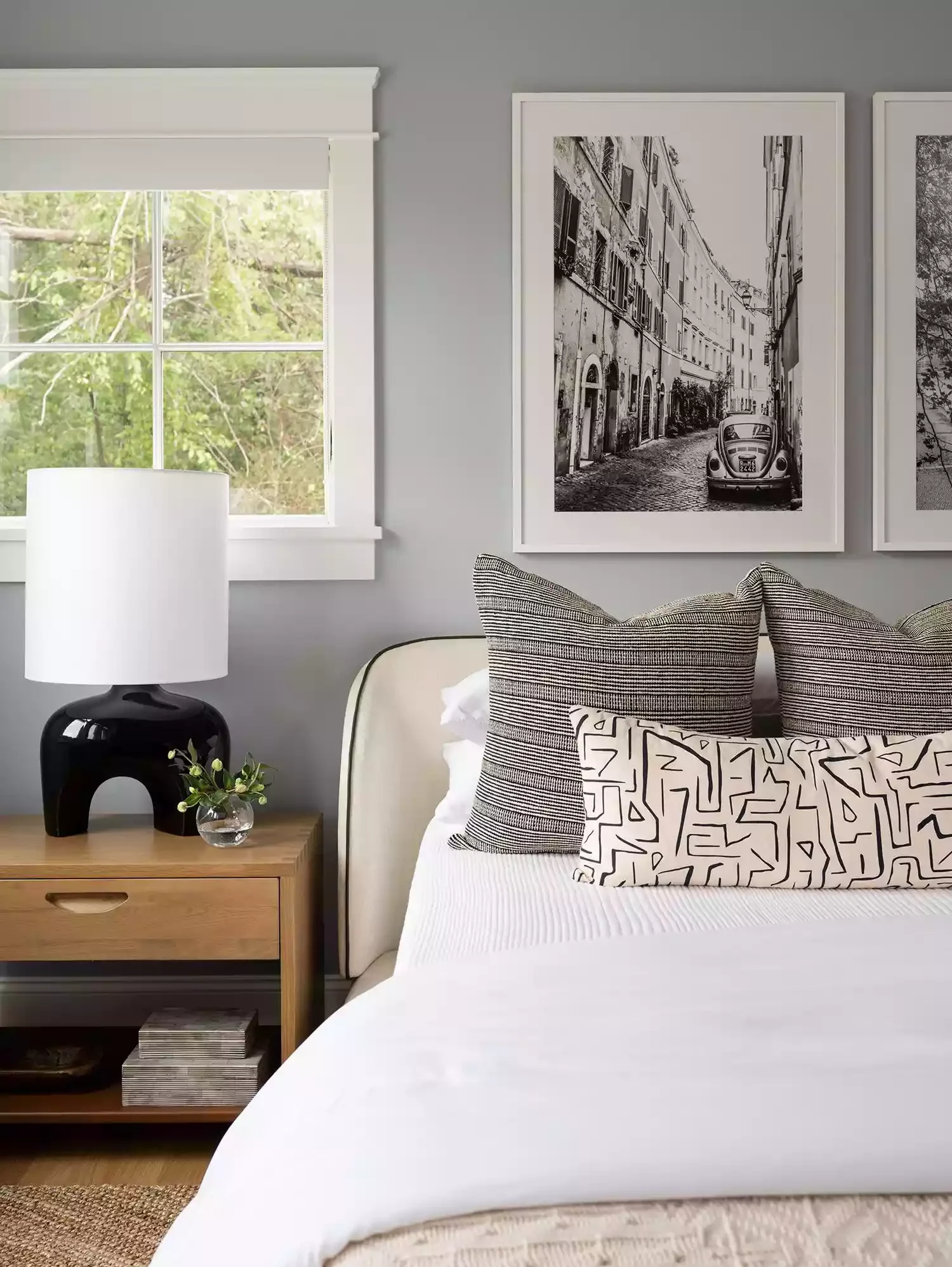 77 Bedroom Design Ideas That Perfectly Balance Personal Style and Sophistication Hang Black-and-White Photos