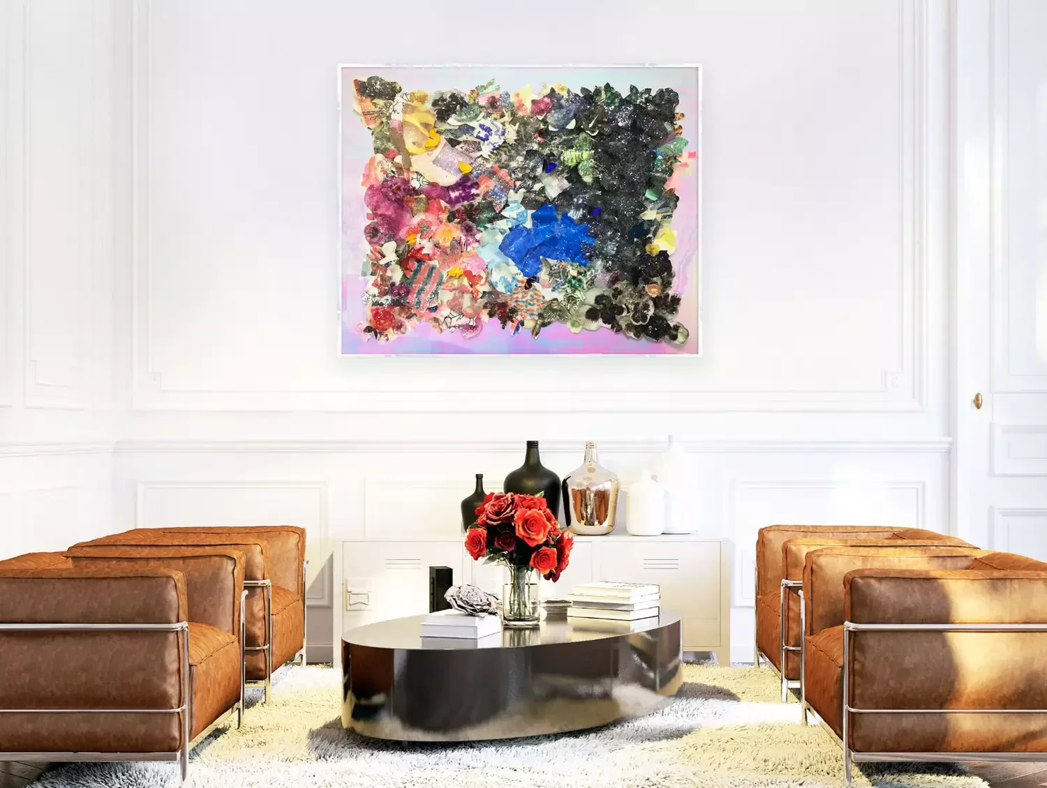 77 Stunning Living Room Design Ideas to Transform Your Space 40 Hang Bold Wall Decor