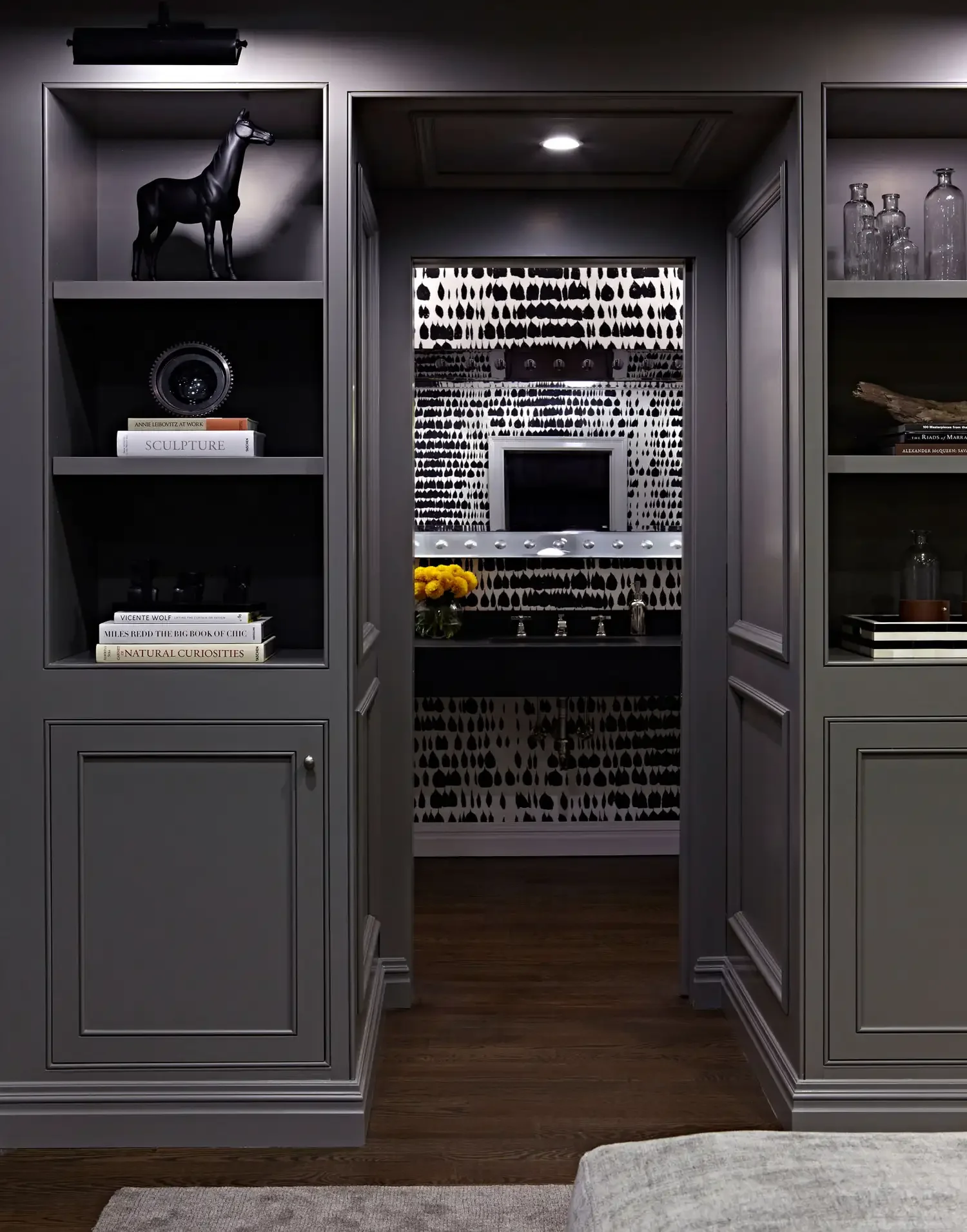 27 Creative Basement Bathroom Ideas That'll Transform Your Lower Level 22 Hang Bold Wallpaper