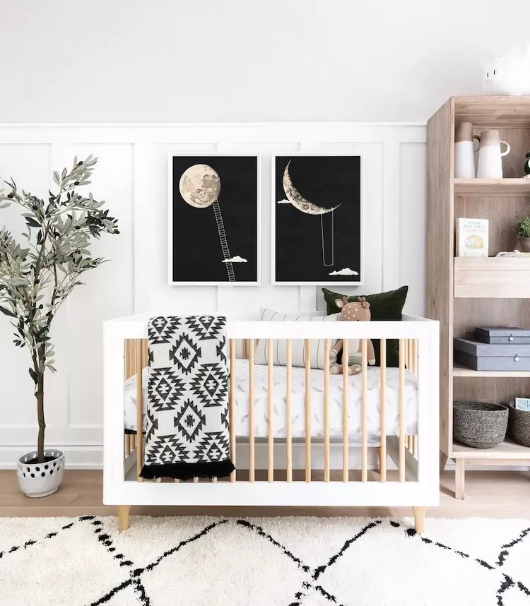 46 Nursery Design Ideas to Create Your Dream Baby Room 13 Hang Cosmic Art