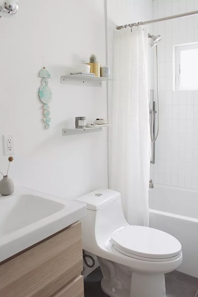 43 Smart Bathroom Storage Solutions That Maximize Every Inch Hang Floating Shelves