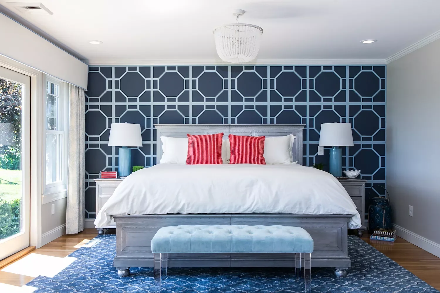 32 Bold Maximalist Bedroom Ideas for Design Lovers Who Embrace the More-Is-More Philosophy 32 Hang Graphic Wallpaper