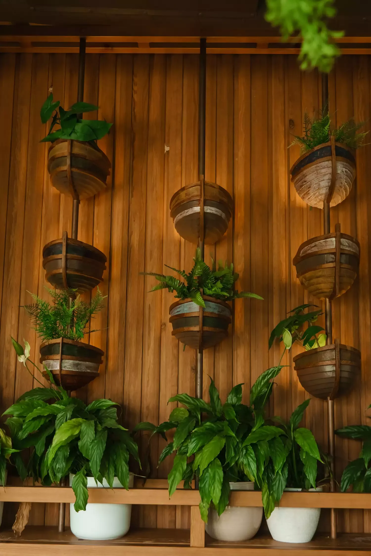 Hang Industrial Planters in Columns