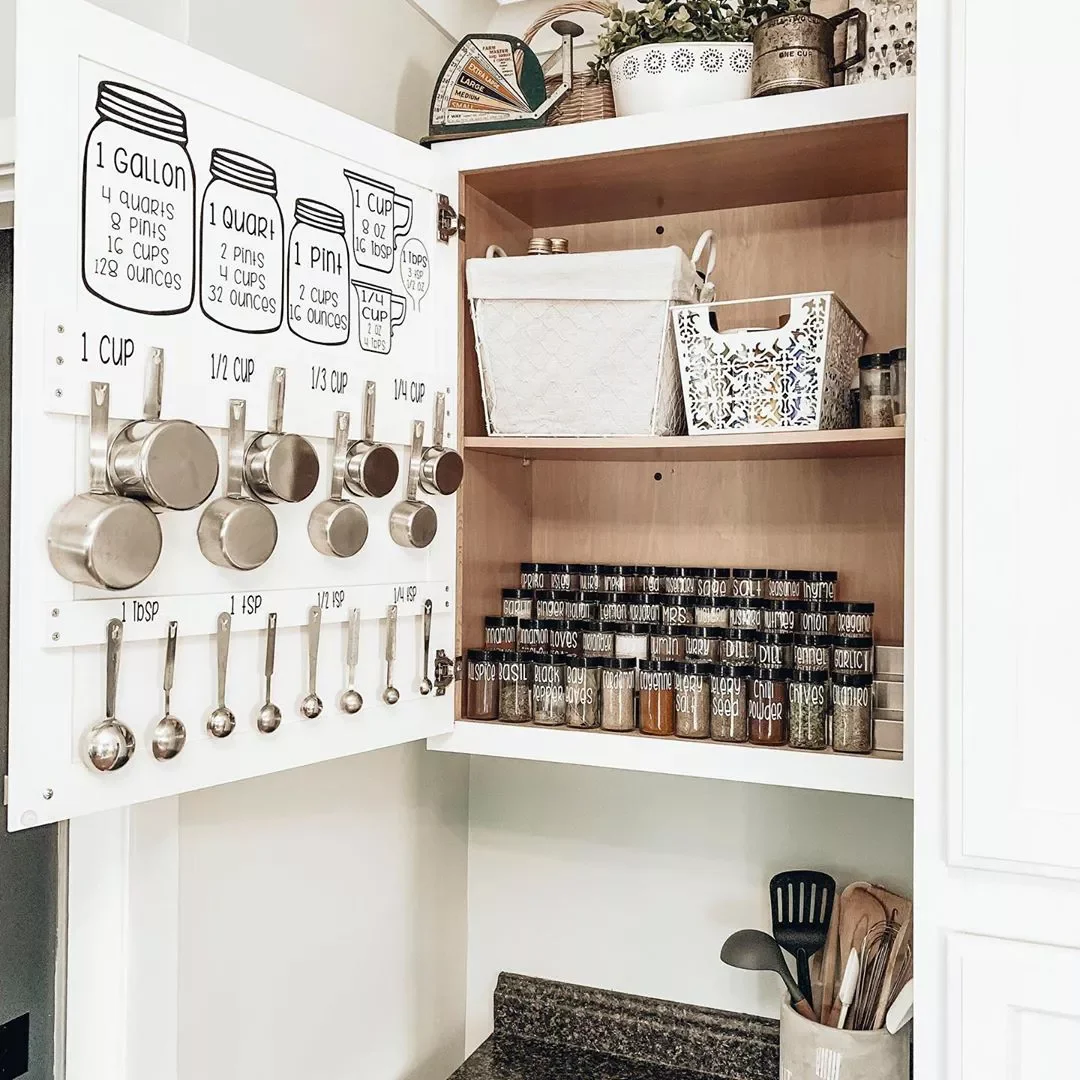 58 Smart Kitchen Organization Ideas That Will Transform Your Space Into a Clutter-Free Haven Hang Measuring Cups