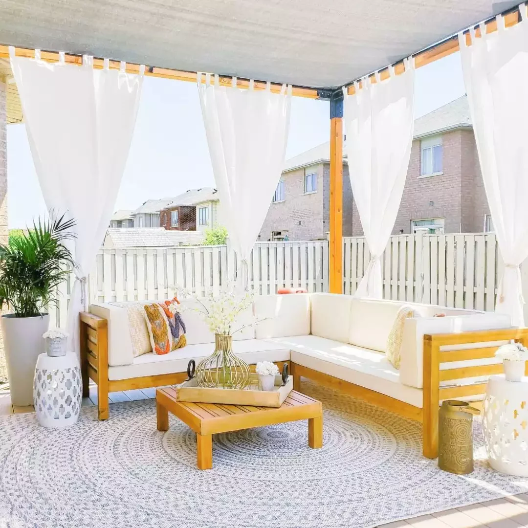 37 Budget Backyard Ideas That Create a Stunning Retreat Hang Outdoor Curtains