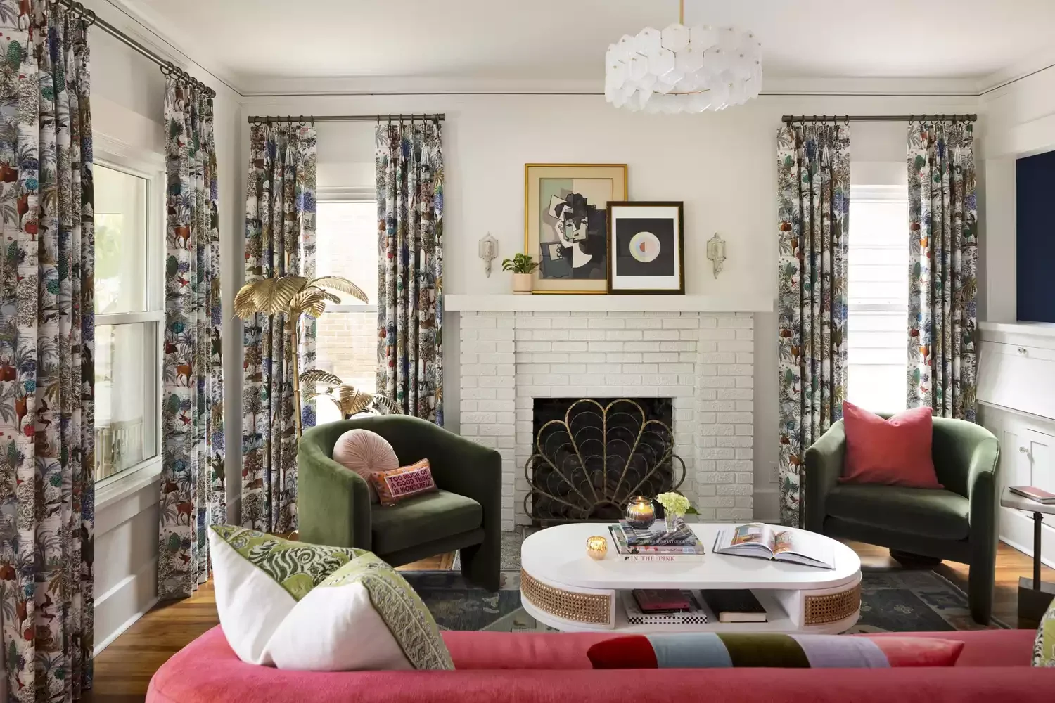 92 Living Room Styling Ideas That Will Transform Your Space Hang Patterned Curtains