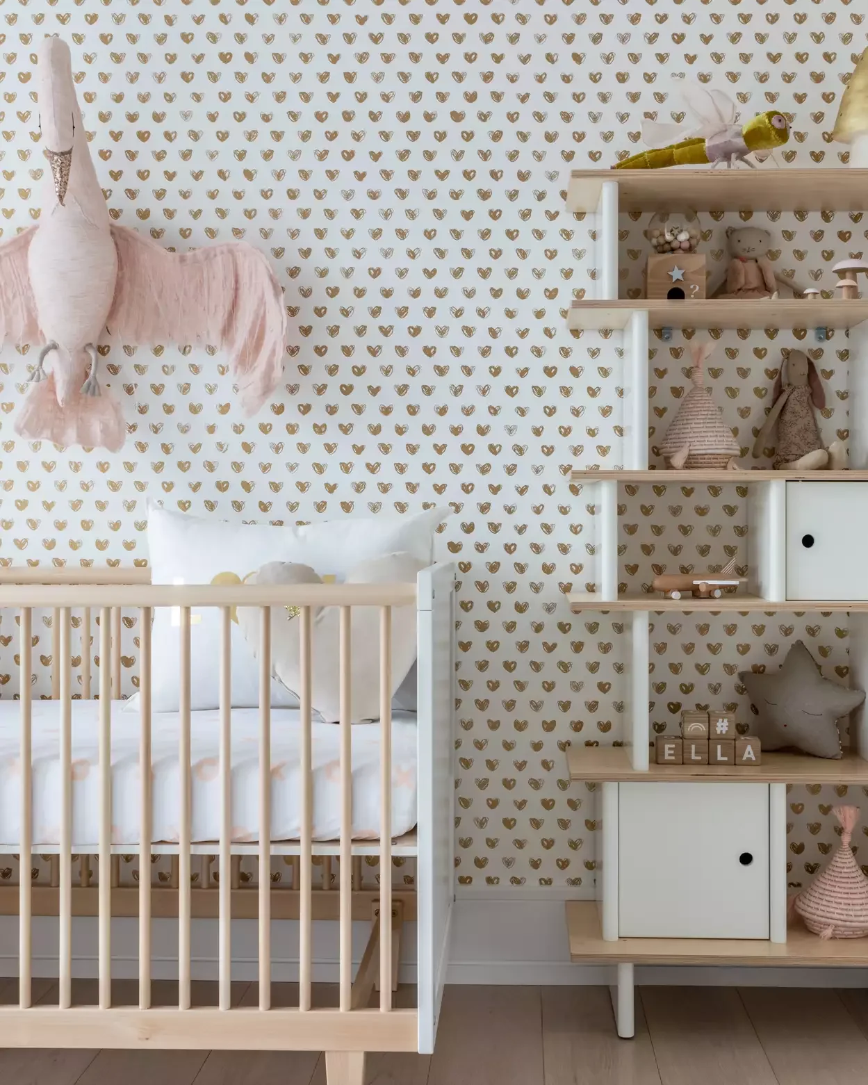 57 Stunning Baby Girl Nursery Ideas That'll Make Your Heart Melt Hang Patterned Wallpaper