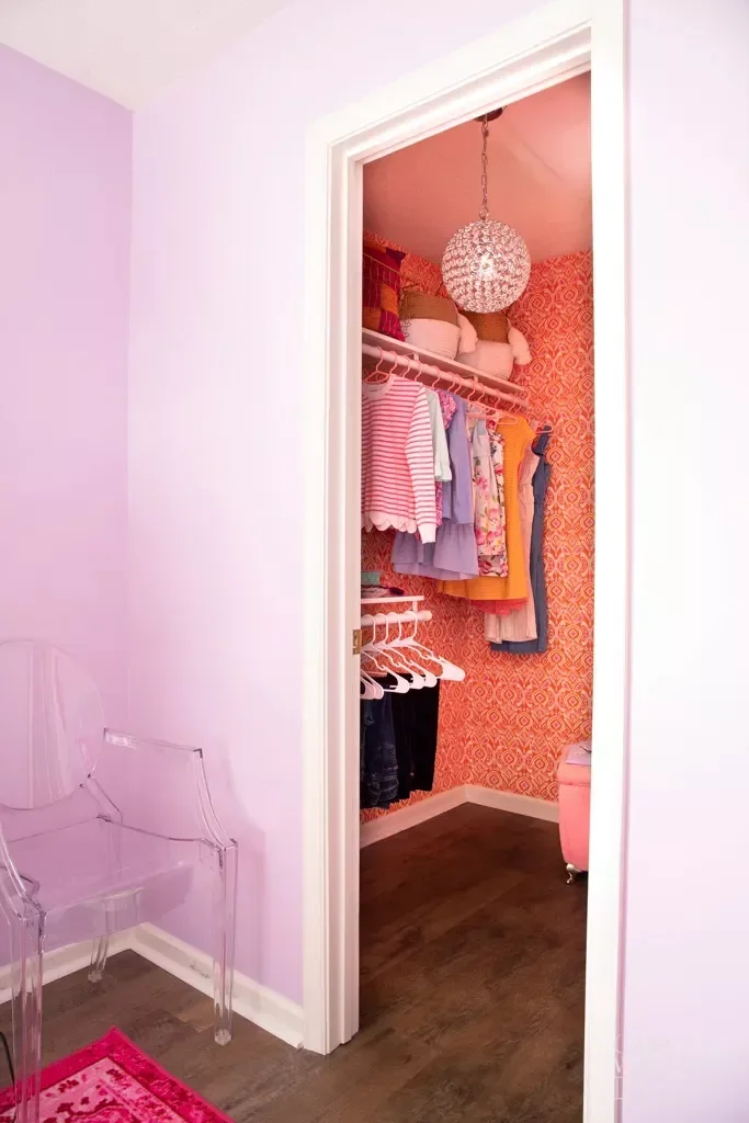 22 Clever Small Walk-In Closet Ideas That Will Transform Your Storage Space Hang Removable Wallpaper