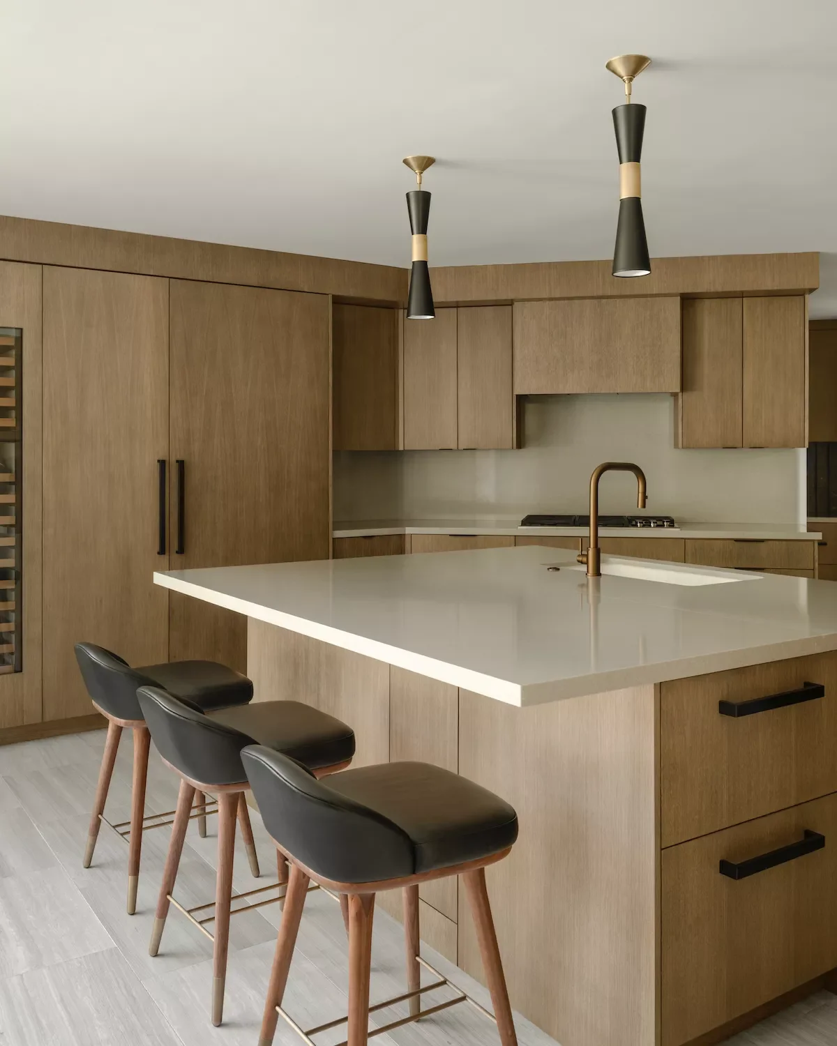 43 Stunning Midcentury Modern Kitchen Ideas to Transform Your Space 27 Hang Retro Lighting