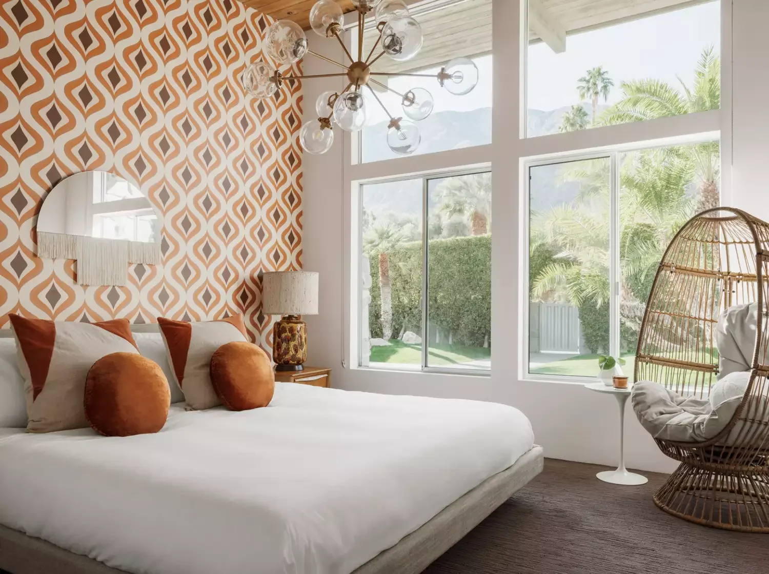 77 Bedroom Design Ideas That Perfectly Balance Personal Style and Sophistication Hang Retro Wallpaper