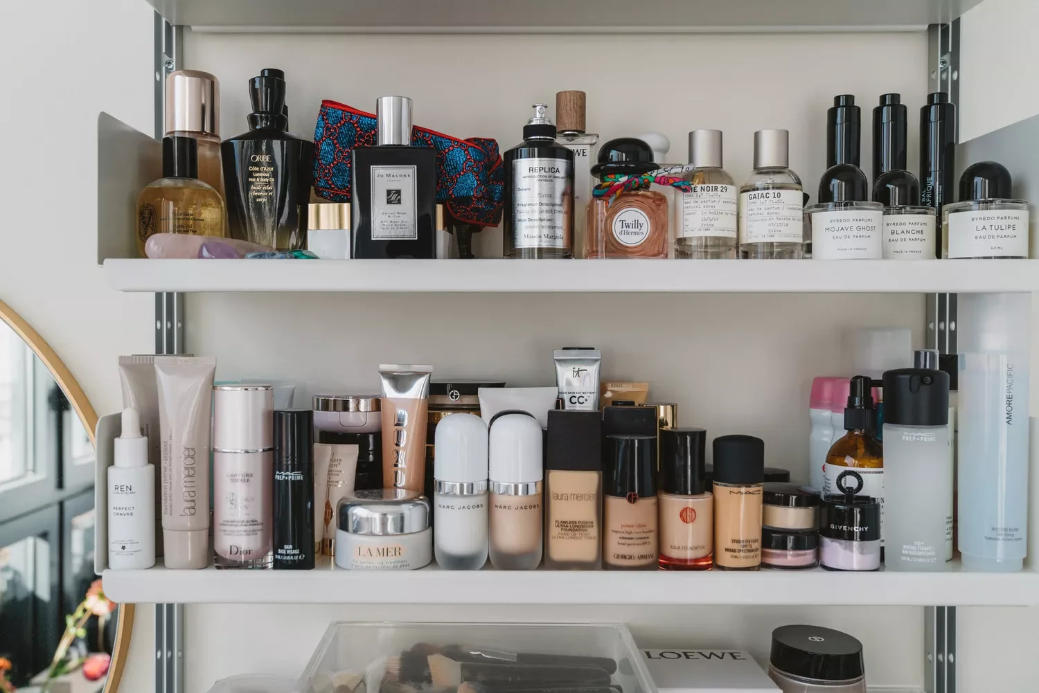 20 Beauty Organization Ideas to Transform Your Vanity Space Hang Sleek Shelves