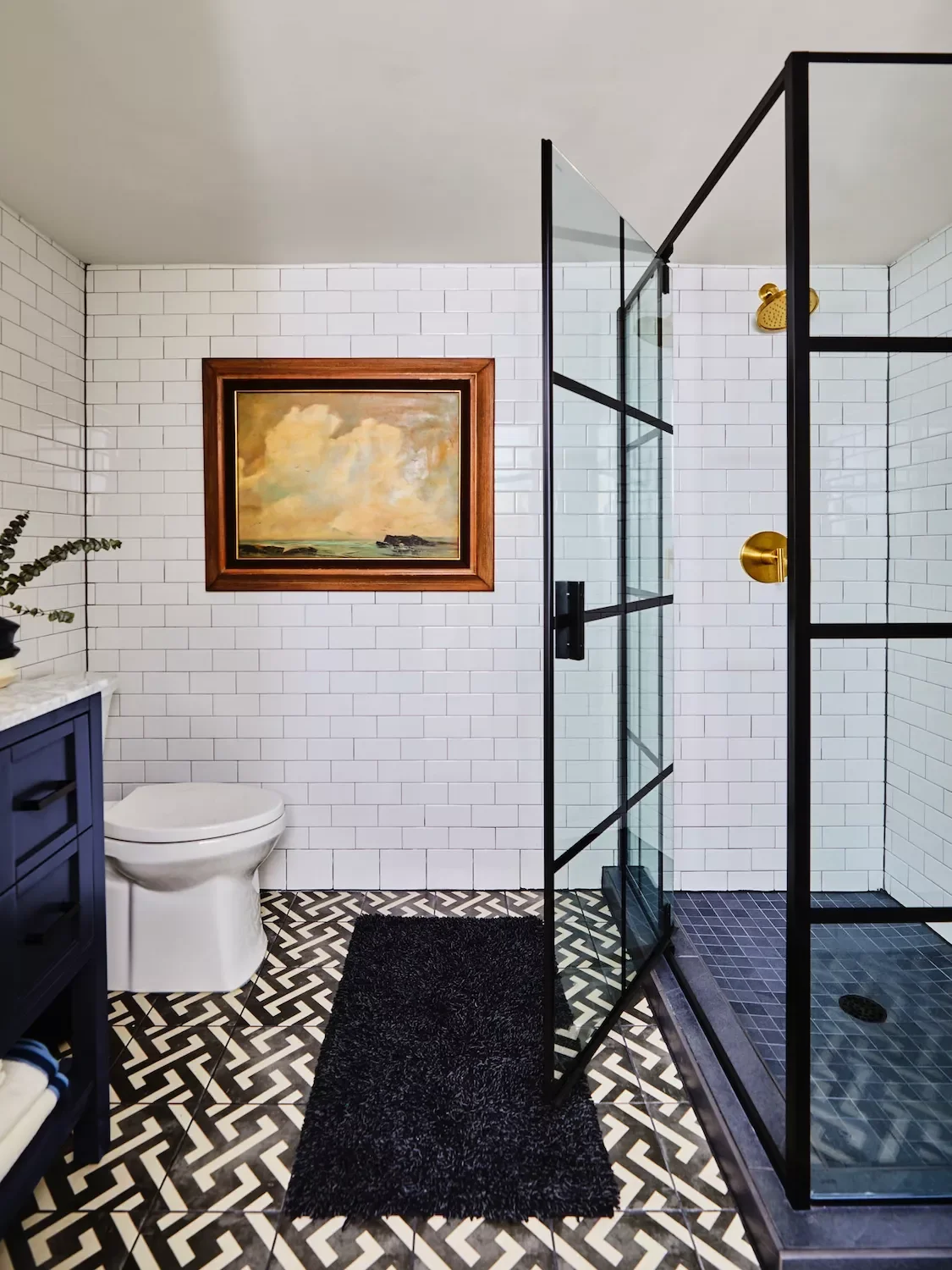 27 Creative Basement Bathroom Ideas That'll Transform Your Lower Level 13 Hang Some Art on the Wall