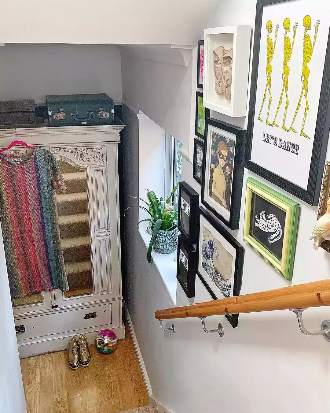 30 Creative Staircase Wall Decorating Ideas That Will Transform Your Space 15 Hang Some Colorful Frames